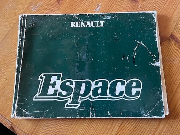 Renault Espace käyttöohjekirja 1989