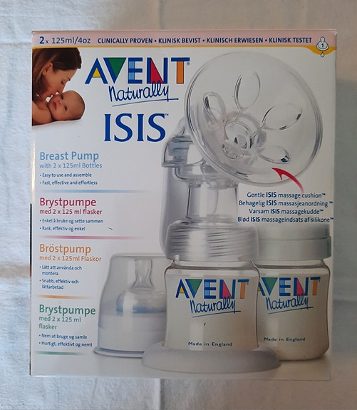 Avent Isis rintapumppu + lisäpullot