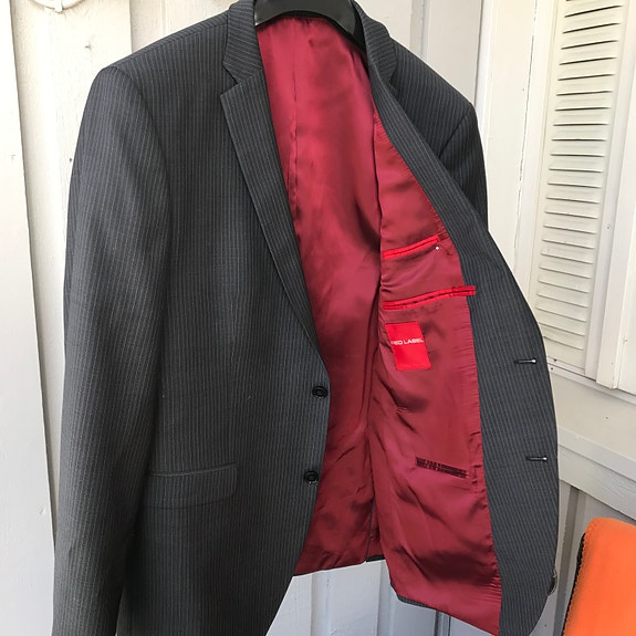 Miesten Turo Tailor Red Label puku-/bleiseritakki koko 56 harmaa