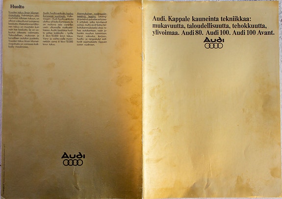 Auto esite Audi 80, Audi 100, Audi 100 Avant 1977