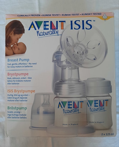 Avent Isis rintapumppu + lisäpulloja