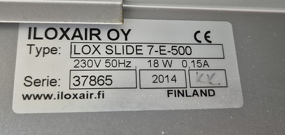 Ilox Slide 7-E-500 säädinkupu (liesituuletin)