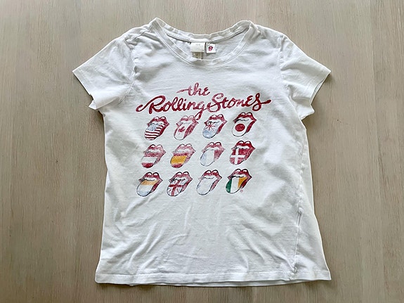 H&M Rolling Stones t-paita XS – valkoinen bandipaita