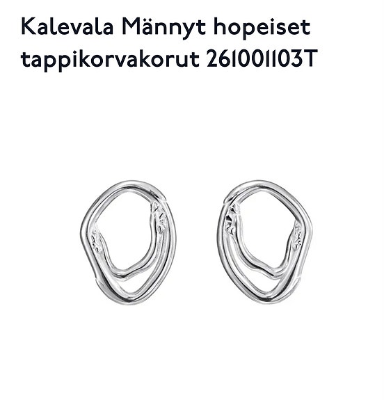 O: Isot Kalevala männyt korvakorut