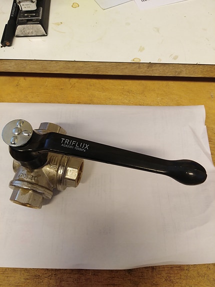Palloventtiili 3-tie   3/4"  TRIFLUX  1050 kPa   T-poraus