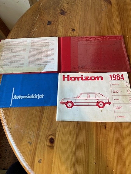 Talbot Horizon käyttöohjekirja 1984