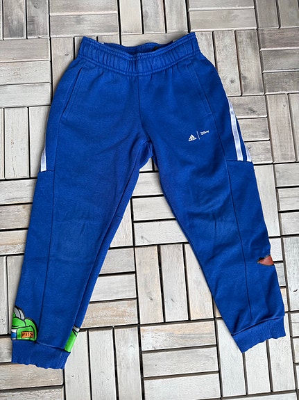 Adidas 110cm lasten collegehousut sininen