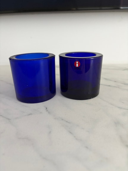 Iittala Kivi tuikkukipot koboltinsininen