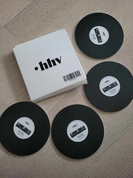 Lasinalusteet pienet levyt, vinyyli vinyylilevy levy