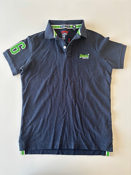 Superdry Classic Five Polo pikeepaita M sininen miehille