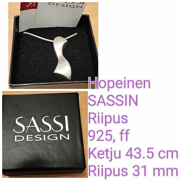 SASSIN hopeinen riipus, uudenveroinen