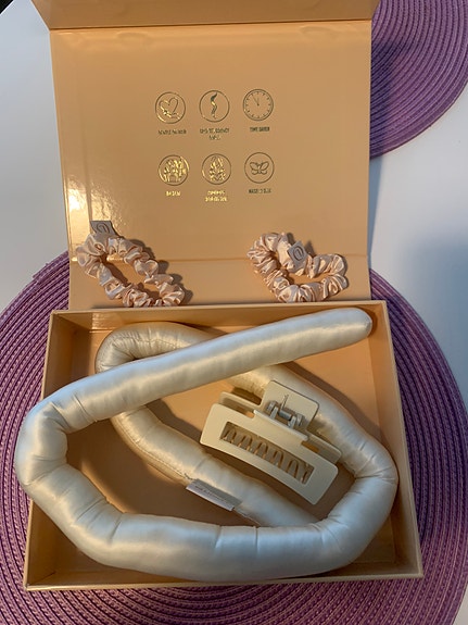 Lenoites heatless curling set hiusten kiharrin vaalea