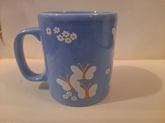 Kiln Craft Staffordshire sininen perhosmuki