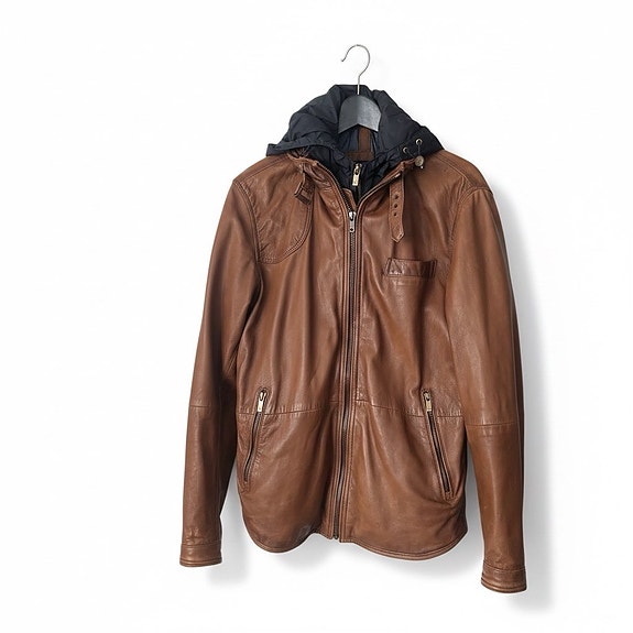 Massimo Dutti nahkatakki S ruskea