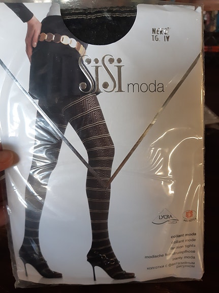 Raidalliset sukkahousut koko 4 = XL