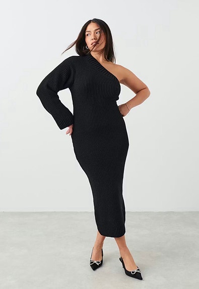 Gina Tricot one shoulder midimekko