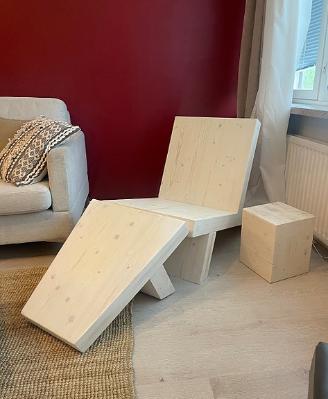 Massiivipuinen nojatuoli