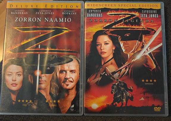 Zorron naamio & Zorron legenda DVD-elokuvat