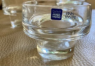 Myydään Arabia Finn Crystal Hetta -tuikut, 3 kpl yhteensä