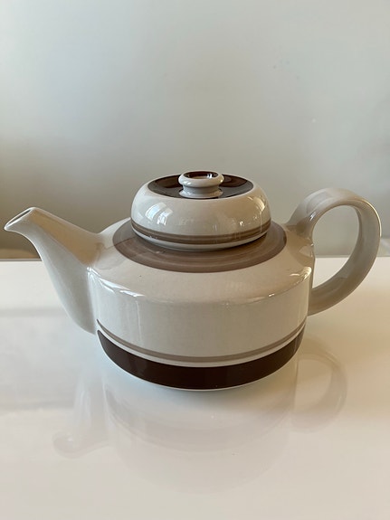 Arabia Pirtti teekannu ruskea-beige