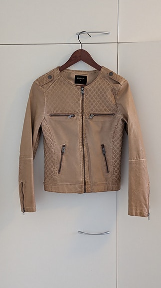 Keino nahkatakki, kaunis beige