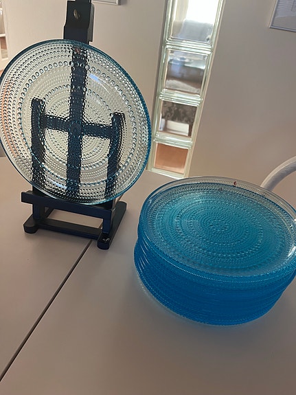 Iittala Kastehelmi lautaset 24,5 (turkoosi)