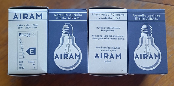 Airam klassikko 60W E27 juhlavuoden retropolttimo