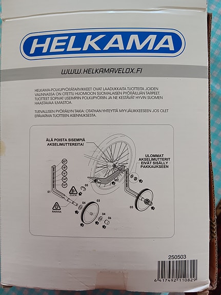 Helkama apupyörät lasten pyörään