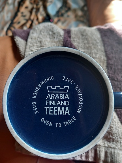 Sininen Arabian teema kahvikuppi