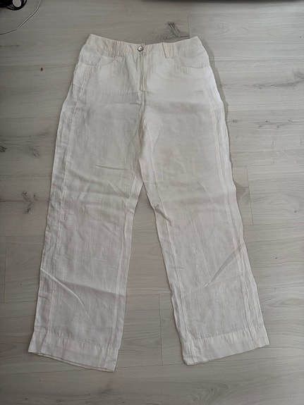 Gerry Weber valkoiset pellavahousut koko 40