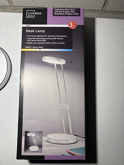 Livarno Home Basic Desk Lamp 3000K warm white LED
