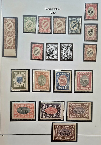 Pohjois-Inkeri 1920 postimerkki erikoiserä.