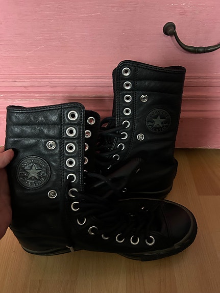 Converse nahkaiset saappaat koko 36,5-37 (4) musta