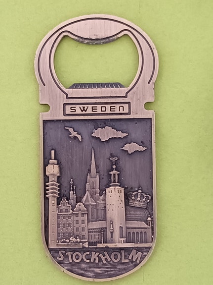 Vintage Tukholma magneetti pullonavaaja