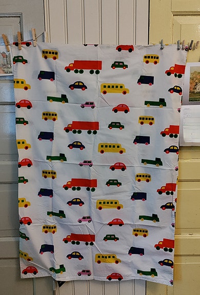 Marimekko Bo Boo Auto pussilakana taapero koko