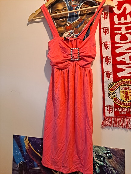 Naisten pinkki mekko S