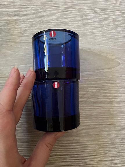 Iittala Kivi tuikkukipot koboltinsininen