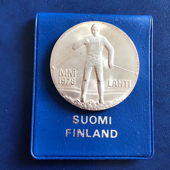 25 markkaa hopearaha MM Lahti 1978 Suomi Finland