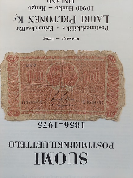 10 markan seteli 1918 keräilyyn