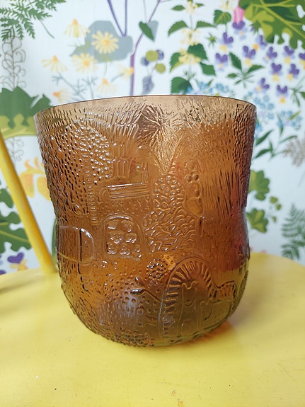 Fauna lasimalja, nuutajärvi suunnittelija Oiva Toikka.