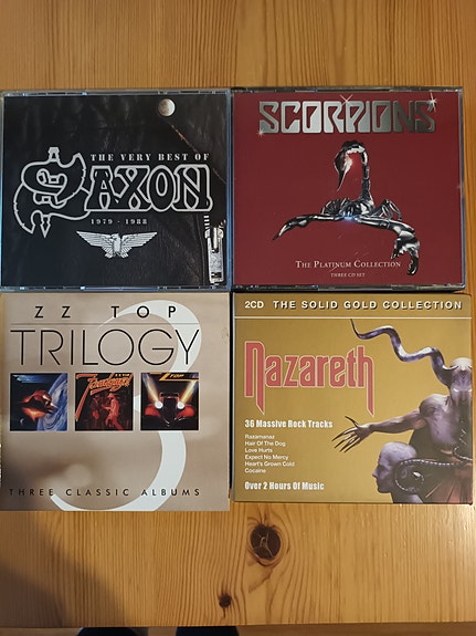 Saxon, Scorpions, ZZ Top, Nazareth – rock CD-kokoelma