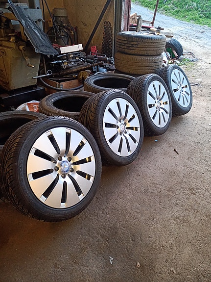 Mercedes Benz alumiini vanteet ja renkaat, 5x112