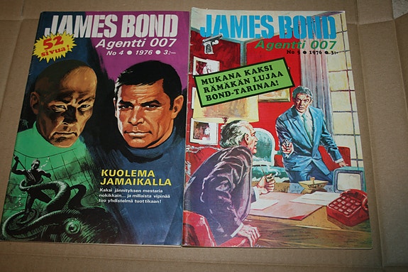 James Bond agentti 007 sarjakuvalehti 1976 2 kpl.