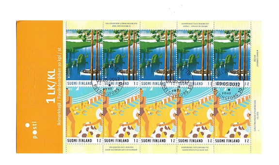 Suomi 2012 Lape 2166-67 Europa-Visit Finland, 10-merkin leimattu arkki
