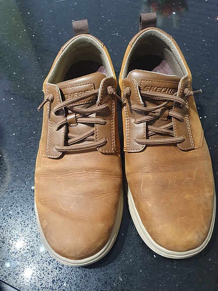 Skechers Arch Fit nahkaiset kävelykengät koko 45 ruskea