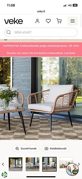 Ostetaan terassisohva
