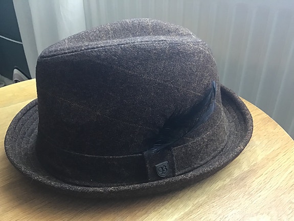 Brixton ruskea hattu 58cm