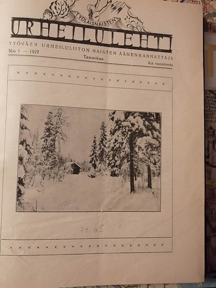 TYÖLÄISNAISTEN URHEILULEHTI vuosikerta 1927, sidottu kirjaksi , 100 vuotta 2027