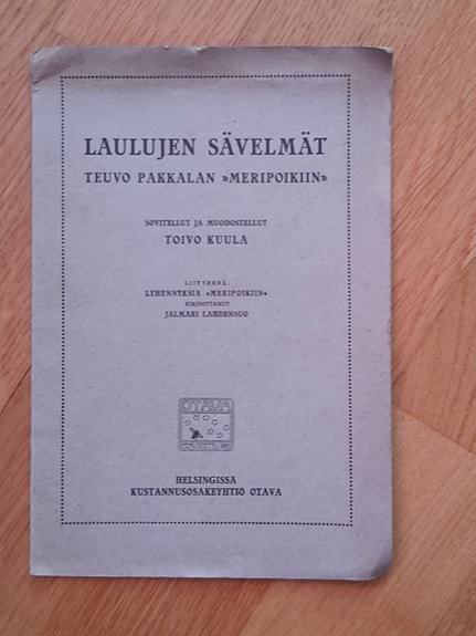 Toivo Kuula laulujen sävelmät meripoikiin