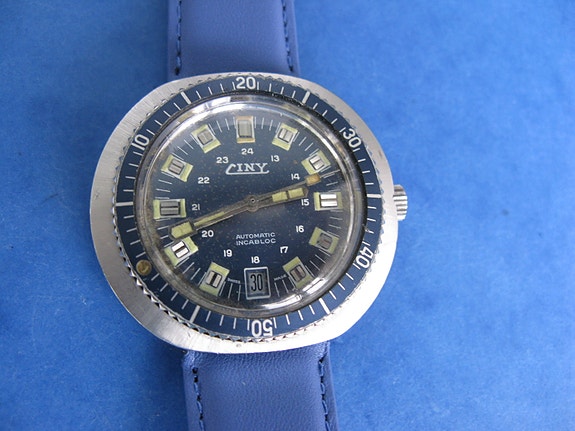 CINY DIVER Automatic-Iso koko-V. 1970- Hyvä !